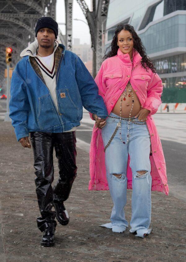 Rihanna is pregnant, debuts baby bump on stroll with boyfriend A$AP Rocky 1 Rihanna