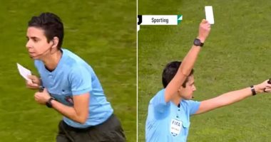 البطاقة البيضاء تظهر لأول مرة في الملاعب بديربي البرتغال 1 البطاقة البيضاء تظهر لأول مرة في الملاعب بديربي البرتغال