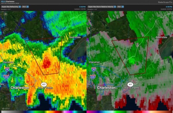 Tornado warning for Wando, Cainhoy, Whitehall Terrace