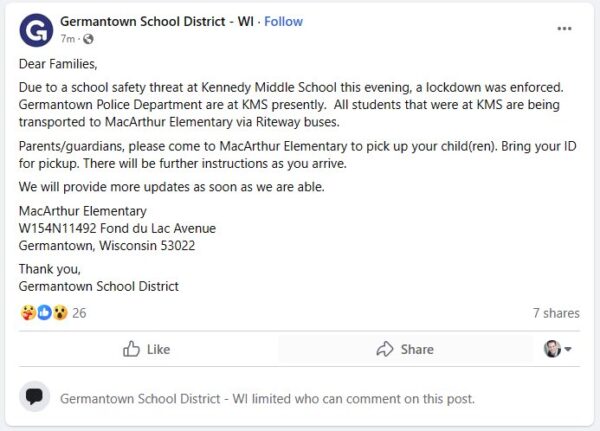 UPDATE 3: The Germantown School District has released a statement 1 UPDATE 3: The Germantown School District has released a statement