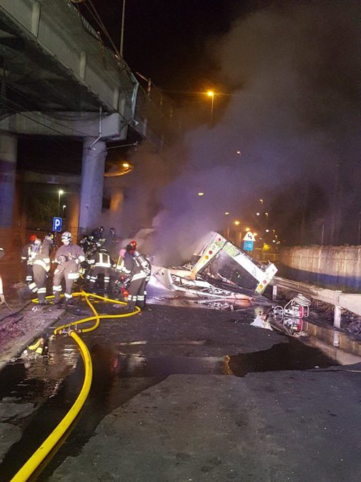 At Least 20 Dead After Coach Falls From Flyover Near Venice