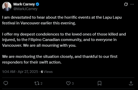 Canadian Prime Minister Mark Carney releases statement on Vancouver's Lapu Lapu Festival 1 Canadian Prime Minister Mark Carney releases statement on Vancouver's Lapu Lapu Festival