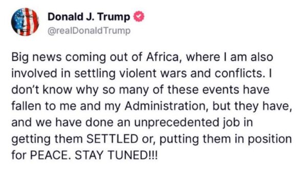 Trump: Big news coming out of Africa 1 Trump: Big news coming out of Africa