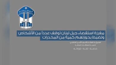 سوري بقبضة استقصاء جبل لبنان مع آخرين.. مخدرات ومركبات مشبوهة في الضبية