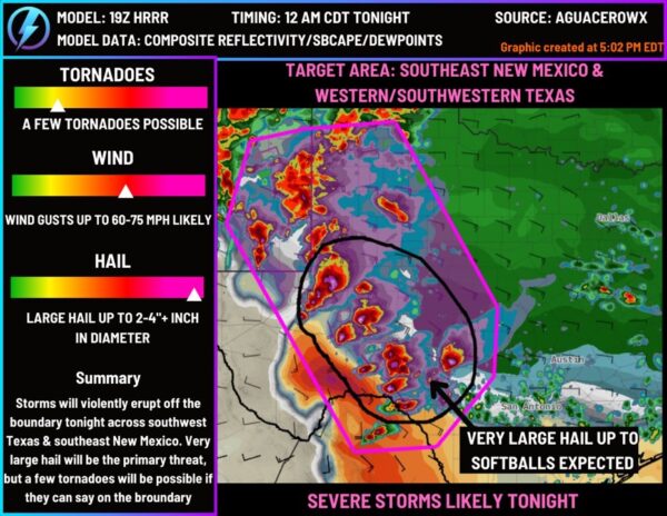 Severe storms will fire along the boundary across southwest Texas into southeast Mexico 1 Severe storms will fire along the boundary across southwest Texas into southeast Mexico