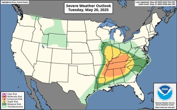 Enhanced Tornado Risk Maintained for Mid-South, Extended Into Southern Kentucky 1 Enhanced Tornado Risk Maintained for Mid-South, Extended Into Southern Kentucky
