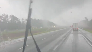 VIDEO: Footage of the Locust Grove, Georgia tornado as it crossed I-75
