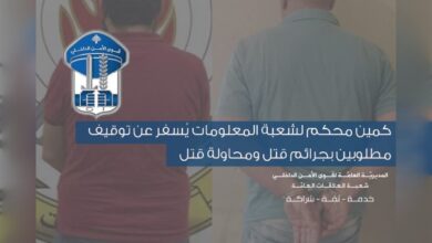 كمين مُحكم لشعبة المعلومات يُسفر عن توقيف مطلوبين بجرائم قتل ومحاولة قتل