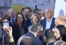 رئيس الجمهورية جوزاف عون وعقيلته نعمت عون يشاركان في احتفال بيروت نبض الحياة في ساحة الشهداء