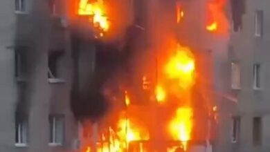 بالفيديو: مُسيرة روسية تستهدف مقر يتجمع فيه ضباط الناتو وزيلينسكي