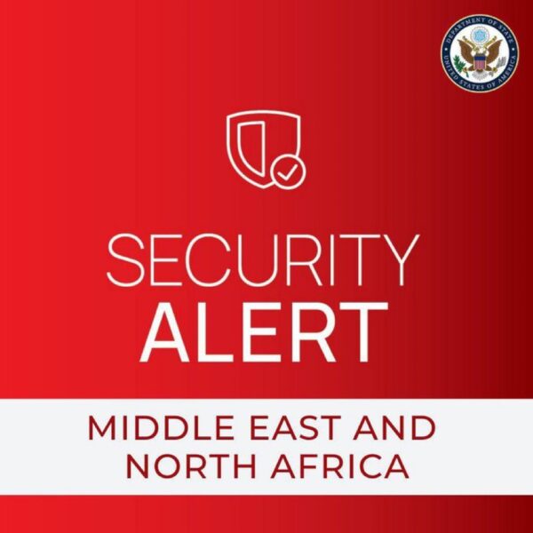 The U.S. State Department has just posted a security alert for U.S. citizens in the Middle East and North Africa 1 The U.S. State Department has just posted a security alert for U.S. citizens in the Middle East and North Africa