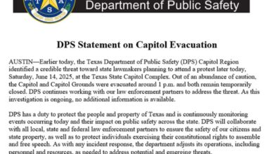 Texas Capitol evacuated after threat against lawmakers identified