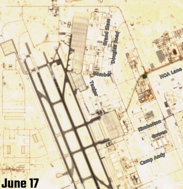 The evacuation of aircraft at Al Udeid airbase in Qatar is now visually confirmed 1 The evacuation of aircraft at Al Udeid airbase in Qatar is now visually confirmed