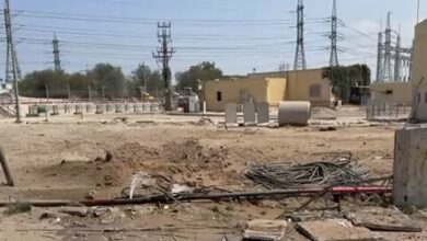 بالفيديو: أضرار بمحطة الكهرباء بمدينة أسدود