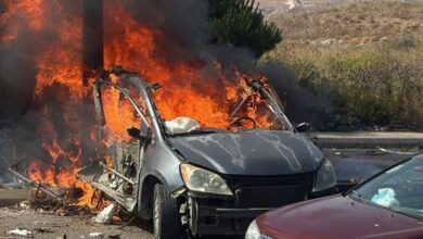 بالفيديو: مسيرة استهدفت سيارة في كفردجال
