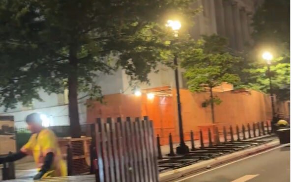 Video: Barricades Installed Outside Treasury and White House Tonight 1 Video: Barricades Installed Outside Treasury and White House Tonight