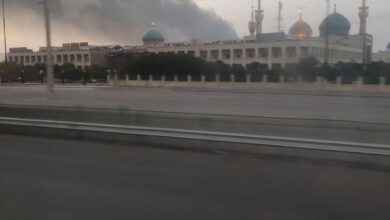 PHOTO: Fire near the Khomeini Mausoleum, southern Tehran