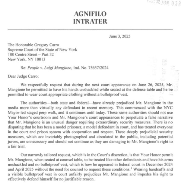Lawyers Seek No Handcuffs or Vest for Luigi Mangione’s June 26 Hearing 1 Luigi Mangione