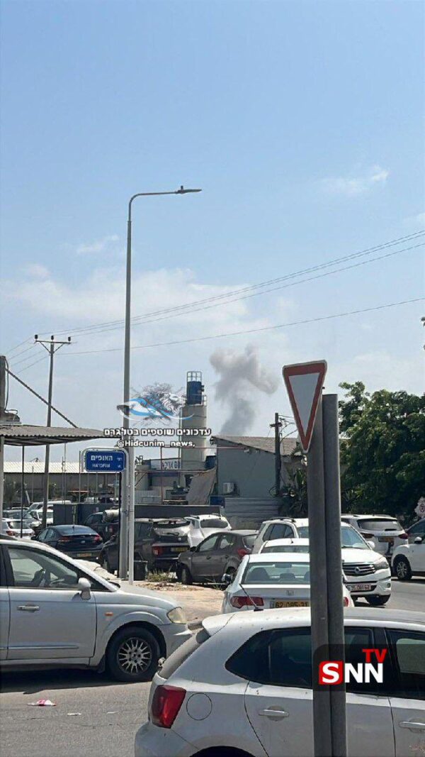 إصابة مباشرة بصاروخ إيراني في أسدود 1 إصابة مباشرة بصاروخ إيراني في أسدود