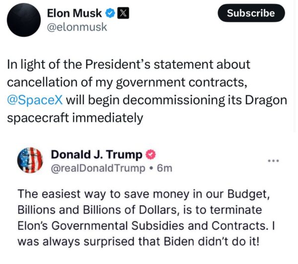 Elon Musk says he will be decommissioning the Dragon spacecraft immediately