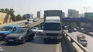 بالصور: تعطل بيك آب على طلعة محول نهر الموت