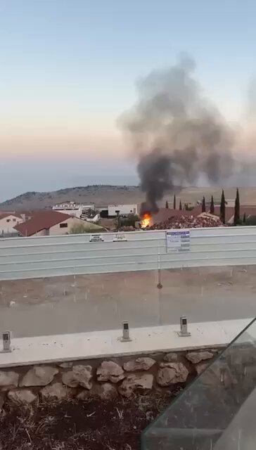 Video: Shrapnel from the ballistic missile interceptions fell within the city of Safed 1 Video: Shrapnel from the ballistic missile interceptions fell within the city of Safed