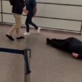 VIDEO: Tommy Robinson knocked out a man inside St Pancras Station in London today