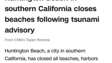 Huntington Beach, California closes beaches