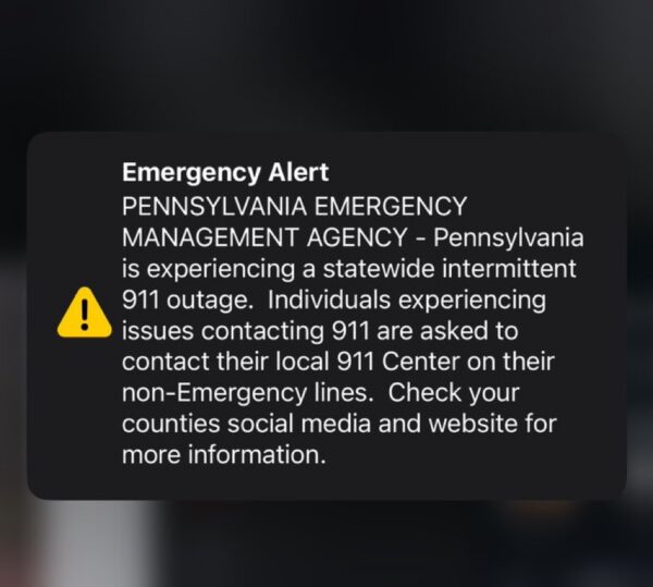 Statewide 911 Outage Reported Across Pennsylvania 1 Statewide 911 Outage Reported Across Pennsylvania
