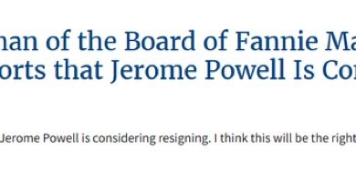 Fannie Mae and Freddie Mac Chairman William J. Pulte Responds to Reports of Powell Resignation: The Right Decision for America