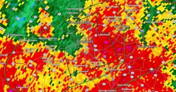 FLASH FLOOD EMERGENCY IN PETERSBURG, VIRGINIA!