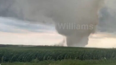 Video: Very intense tornado has damaged structures W of Watertown SD