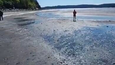 PHOTO: Snapchat user showing receding waters in Kodiak, Alaska