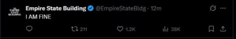 Empire State Building on X/Twitter after 3.0 magnitude earthquake strikes New York City area 1 Empire State Building on X/Twitter after 3.0 magnitude earthquake strikes New York City area