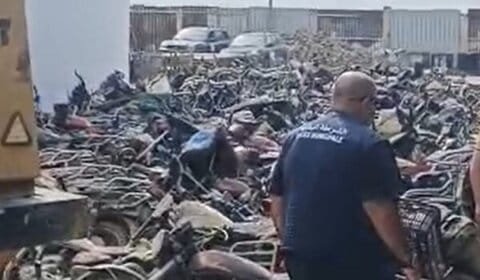 بلدية زحلة تتلف نحو 170 دراجة نارية غير شرعية بإشراف القضاء 1 بلدية زحلة