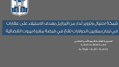 شبكة احتيال كبرى تُدار من البرازيل تستهدف عقارات لبنانية