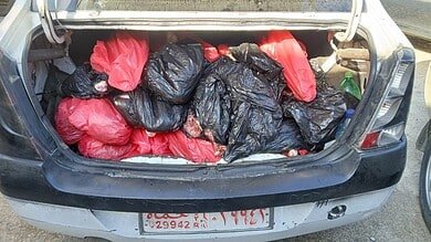 سيارة بلوحة سورية تنقل لحوماً مهرّبة وتوقيف السائق