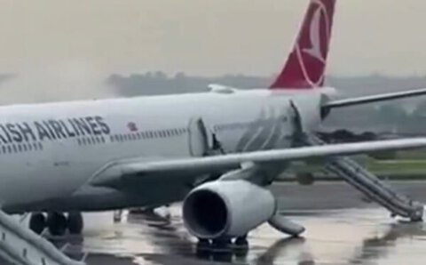 Video: Turkish Airlines Plane Catches Fire While Landing in Nepal