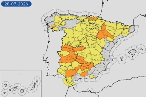 España emite avisos meteorológicos por altas temperaturas, viento y fenómenos costeros