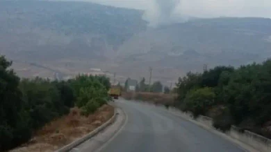 تفجير كبير عند تلال برعشيت