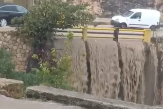 بالفيديو بدء تشكل: بالفيديو: بدء تشكل السيول في منطقة اكروم - عكار في شمال لبنان