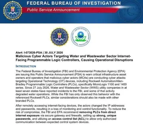Suspected Iran-linked cyberattacks target water systems in at least 7 U.S. states, officials say