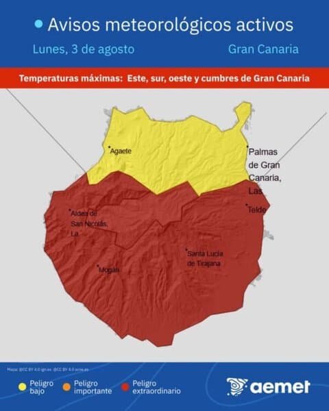 Red Alert issued for extreme heat in Gran Canaria as temperatures exceed 40°C