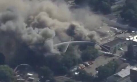 Video: Massive Commercial Fire Prompts 6th Alarm Response in Wakefield, Massachusetts