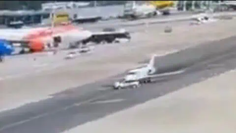 Video: Ground Vehicle Strikes Aircraft at Milan Linate Airport