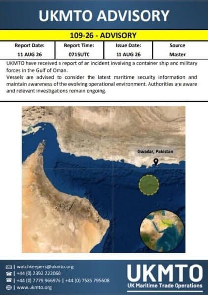 U.S. Forces Fire on Container Ship Attempting to Breach Iran Blockade in Gulf of Oman