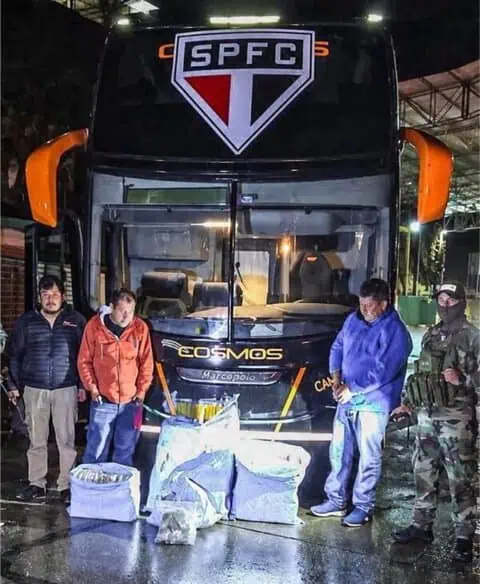 Over 80 Kg of Marijuana Found in São Paulo FC Team Bus in Bolivia 1 Over 80 Kg of Marijuana Found in São Paulo FC Team Bus in Bolivia