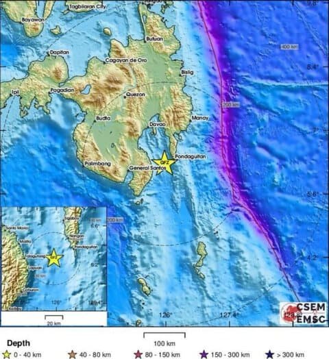 Magnitude 5.5 Earthquake Strikes Near Nangan, Philippines