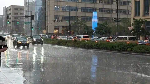 Video: Flash Flood and Severe Thunderstorm Warnings Hit Denver as Torrential Rain Pounds Downtown