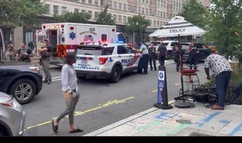 Video: Major Police Emergency Near Dupont Circle in Washington, DC; Senior Officer Taken by Ambulance